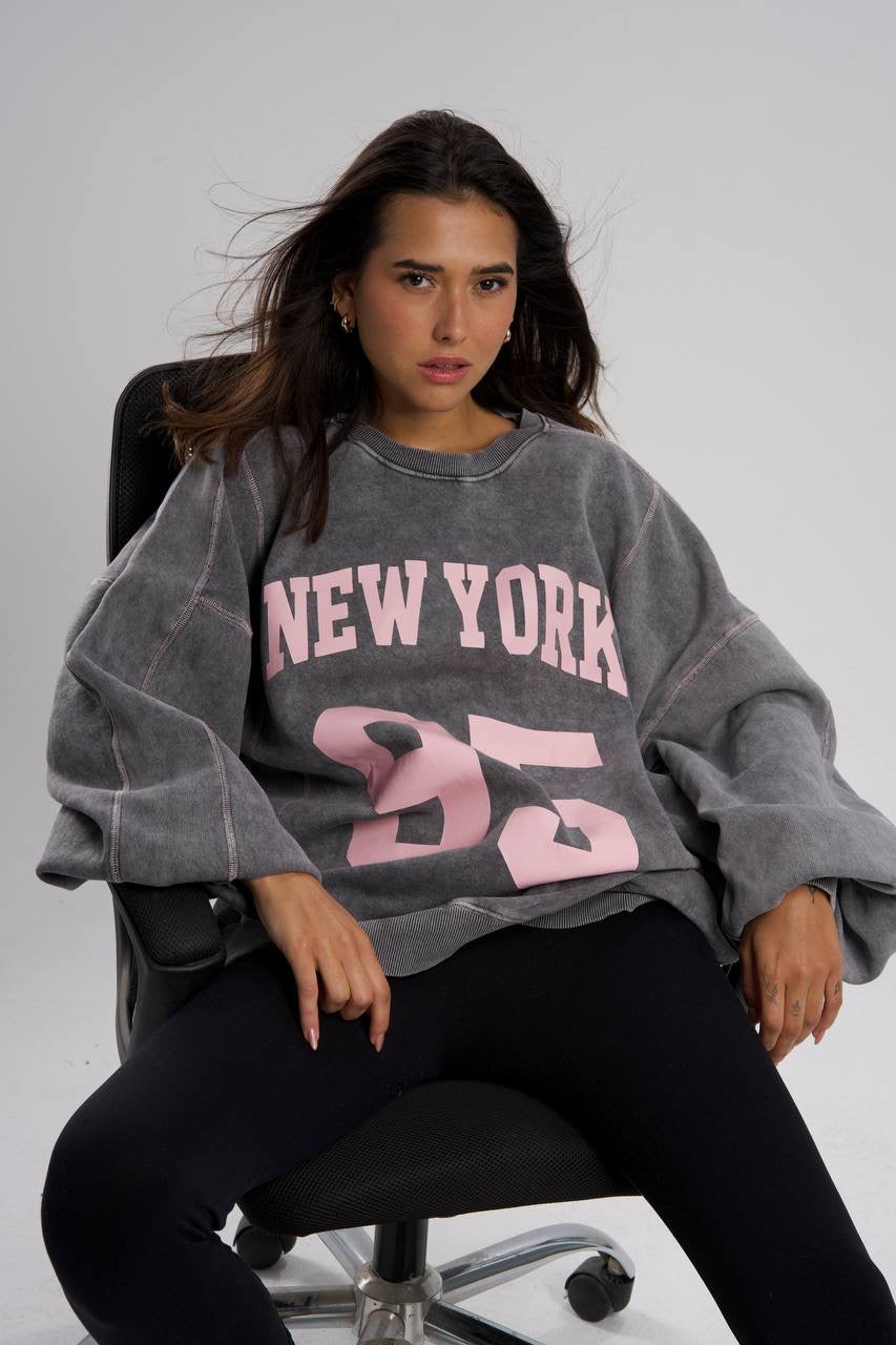 Washed-effect sweatshirt