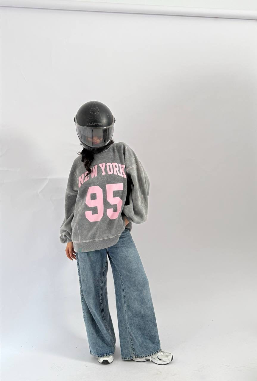 Washed-effect sweatshirt