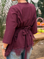 Wrapped lace Tshirt