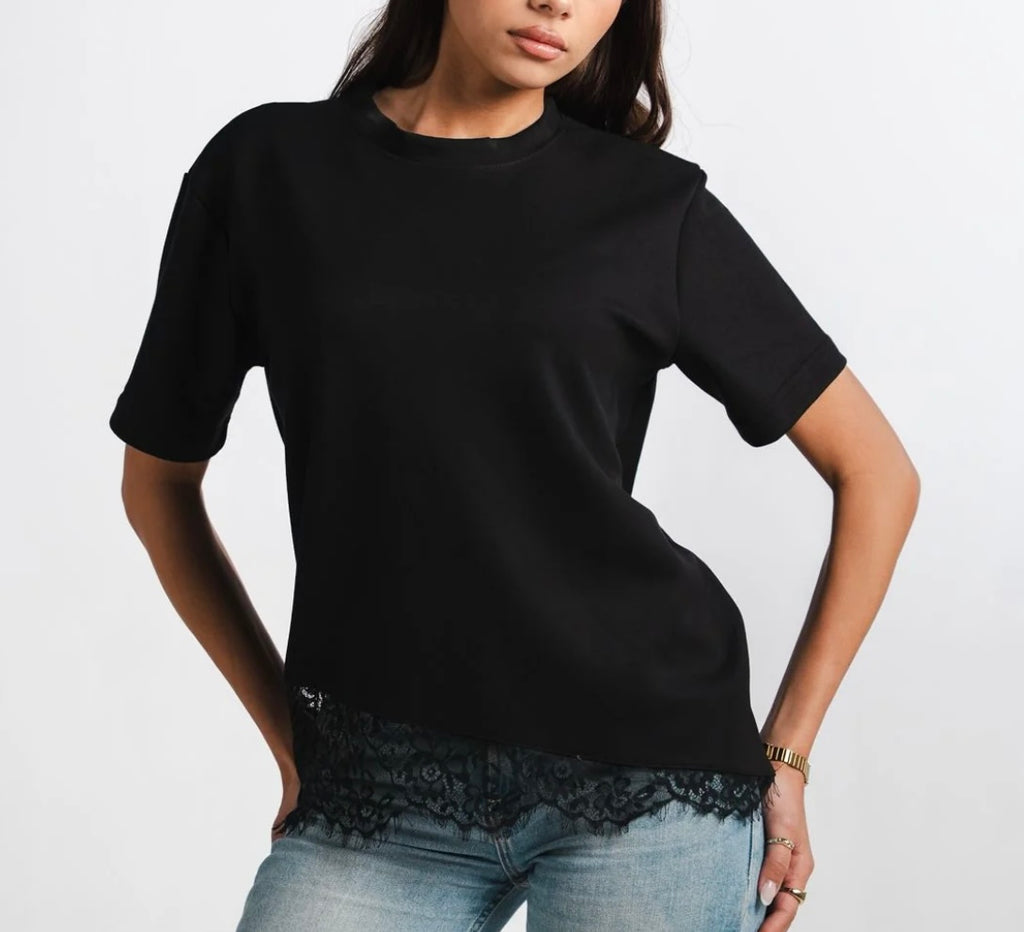 Wrapped lace Tshirt