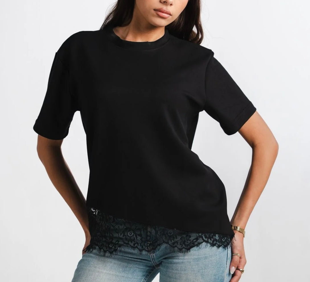 Wrapped lace Tshirt