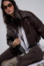 Faux leather jacket