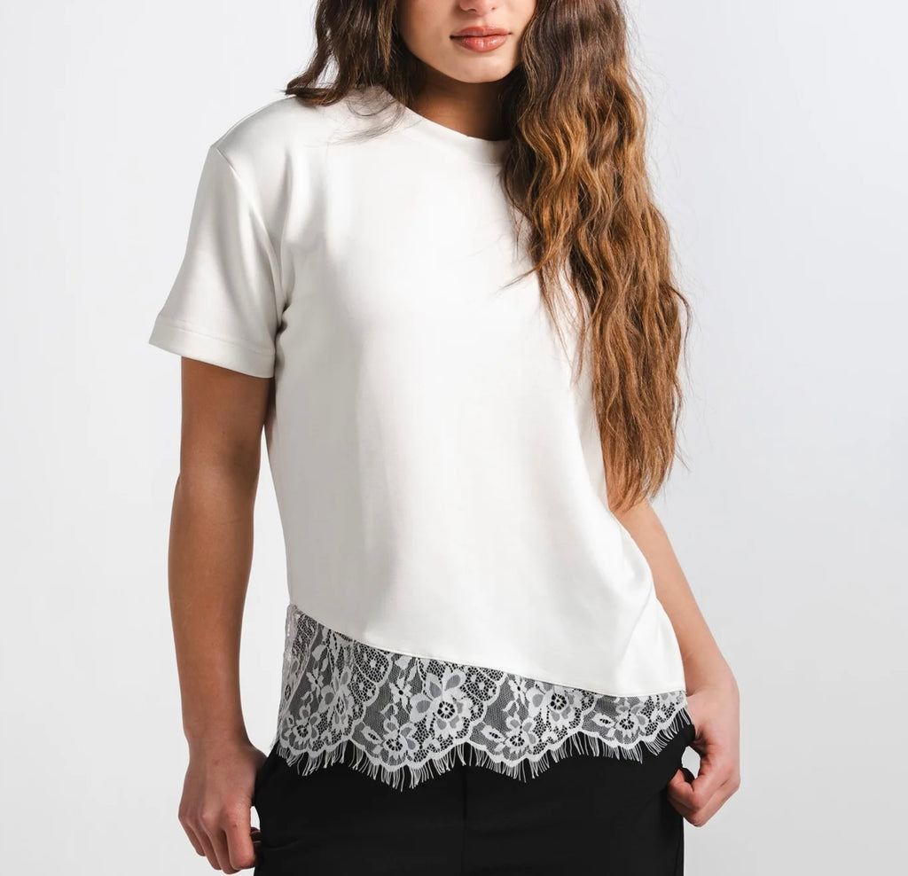 Wrapped lace Tshirt