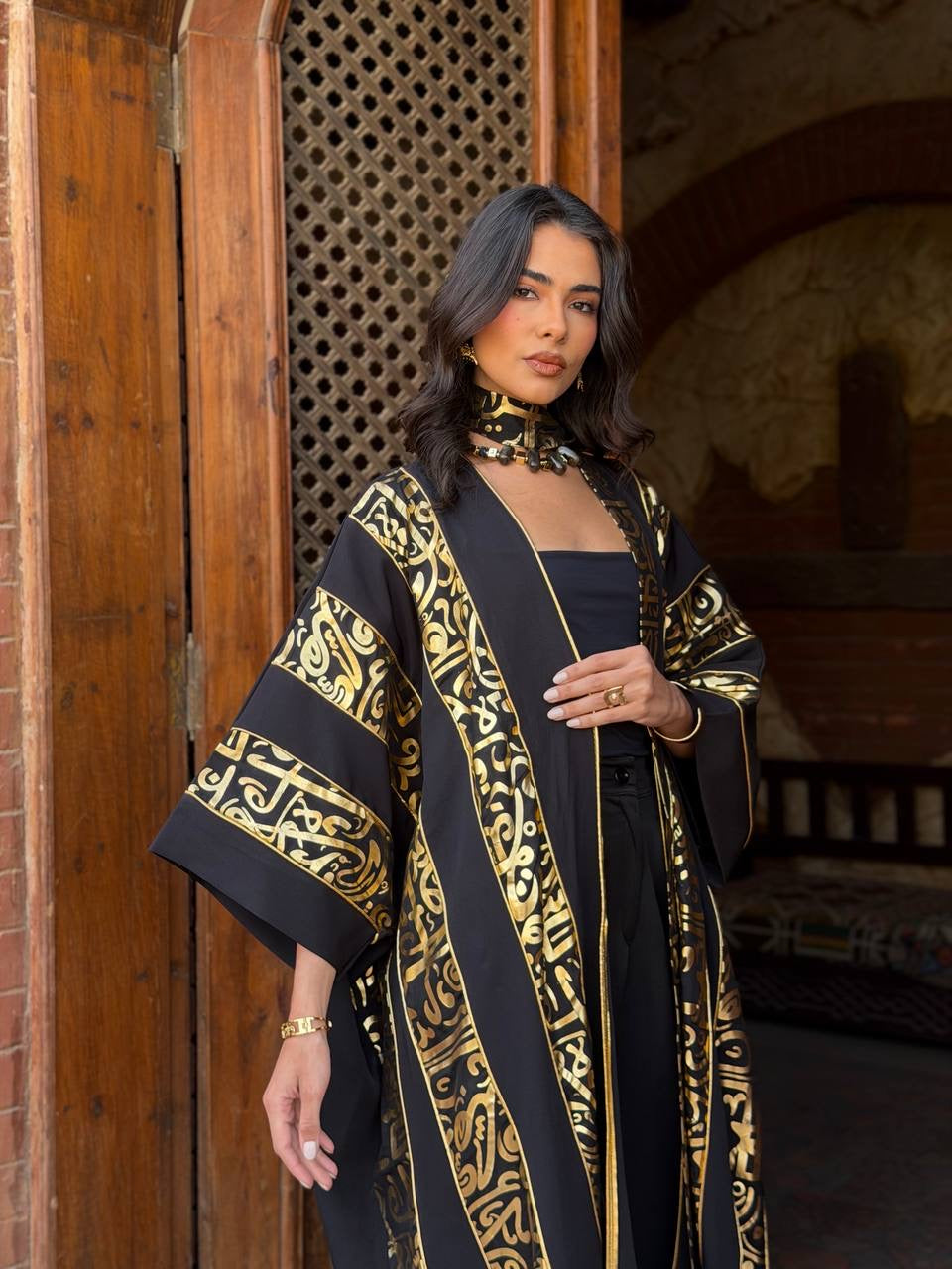 Hilal Noir kaftan