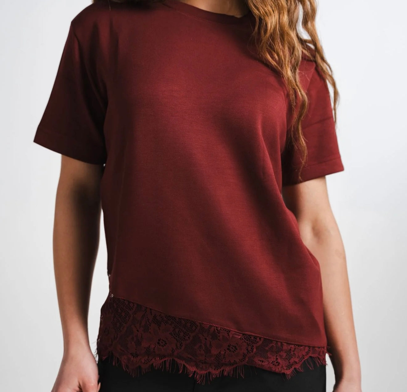 Wrapped lace Tshirt