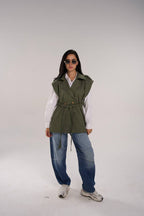 SLEEVELESS TRENCH COAT