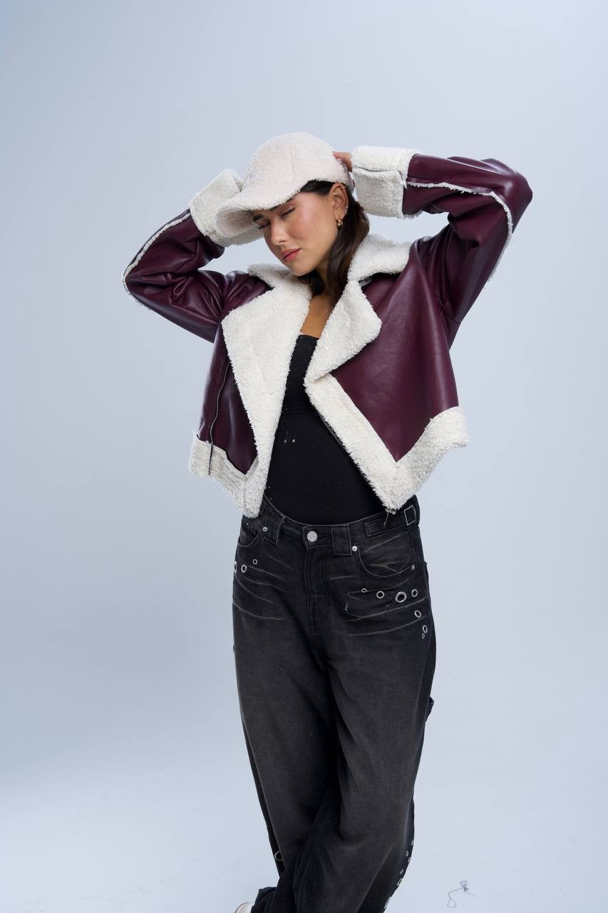 FUR LINED LEATHER JACKET