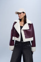 FUR LINED LEATHER JACKET