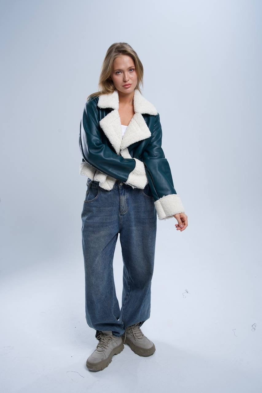 FUR LINED LEATHER JACKET