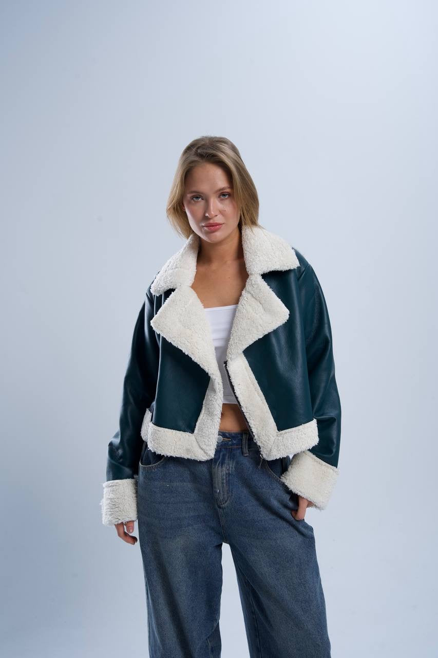 FUR LINED LEATHER JACKET