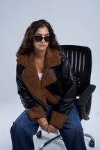 FUR LINED LEATHER JACKET